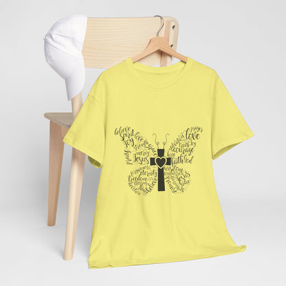 Inspirational Butterfly Unisex Heavy Cotton Tee - Love and Hope Design
