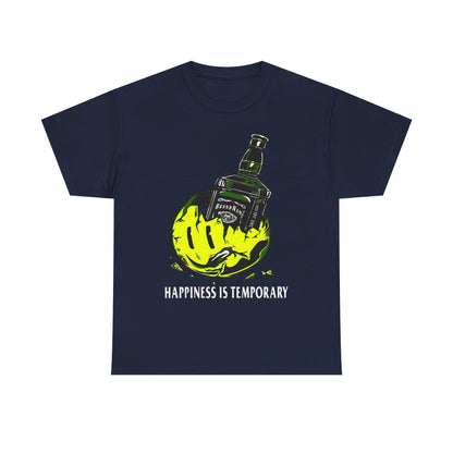 Unisex Heavy Cotton Tee - Eco-Friendly Bold Design with Bottle & Hand Graphic