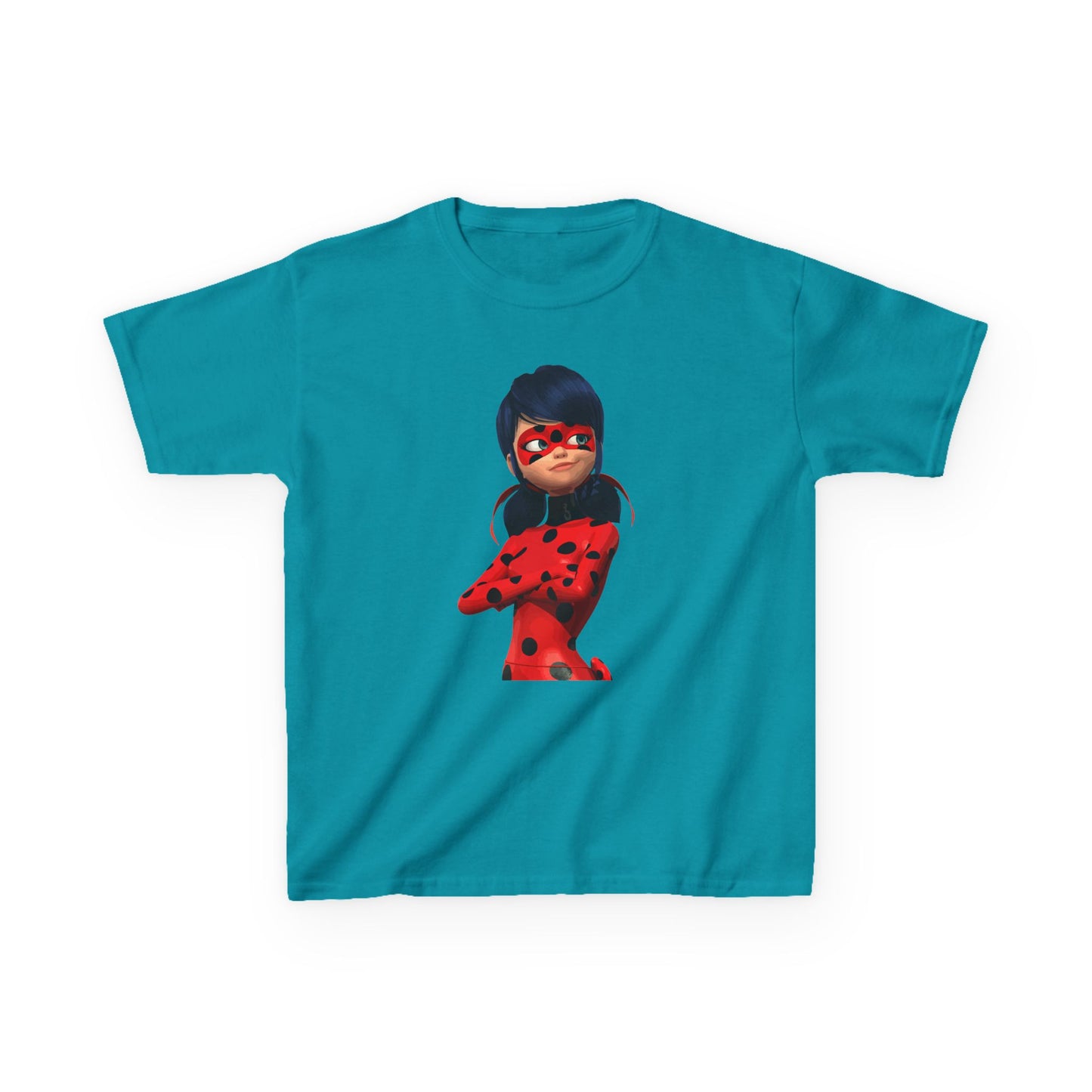 Cool Ladybug Superhero Kids Heavy Cotton Tee | Fun and Playful Design for Young Heroes