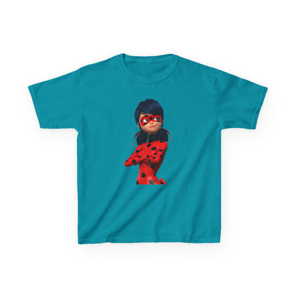 Cool Ladybug Superhero Kids Heavy Cotton Tee | Fun and Playful Design for Young Heroes