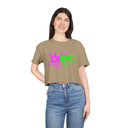 Royalty Queens Women's Crop Tee | Fun, Trendy Shirt for Celebrations, Gifts, Parties, Everyday Wear, Self-Expression