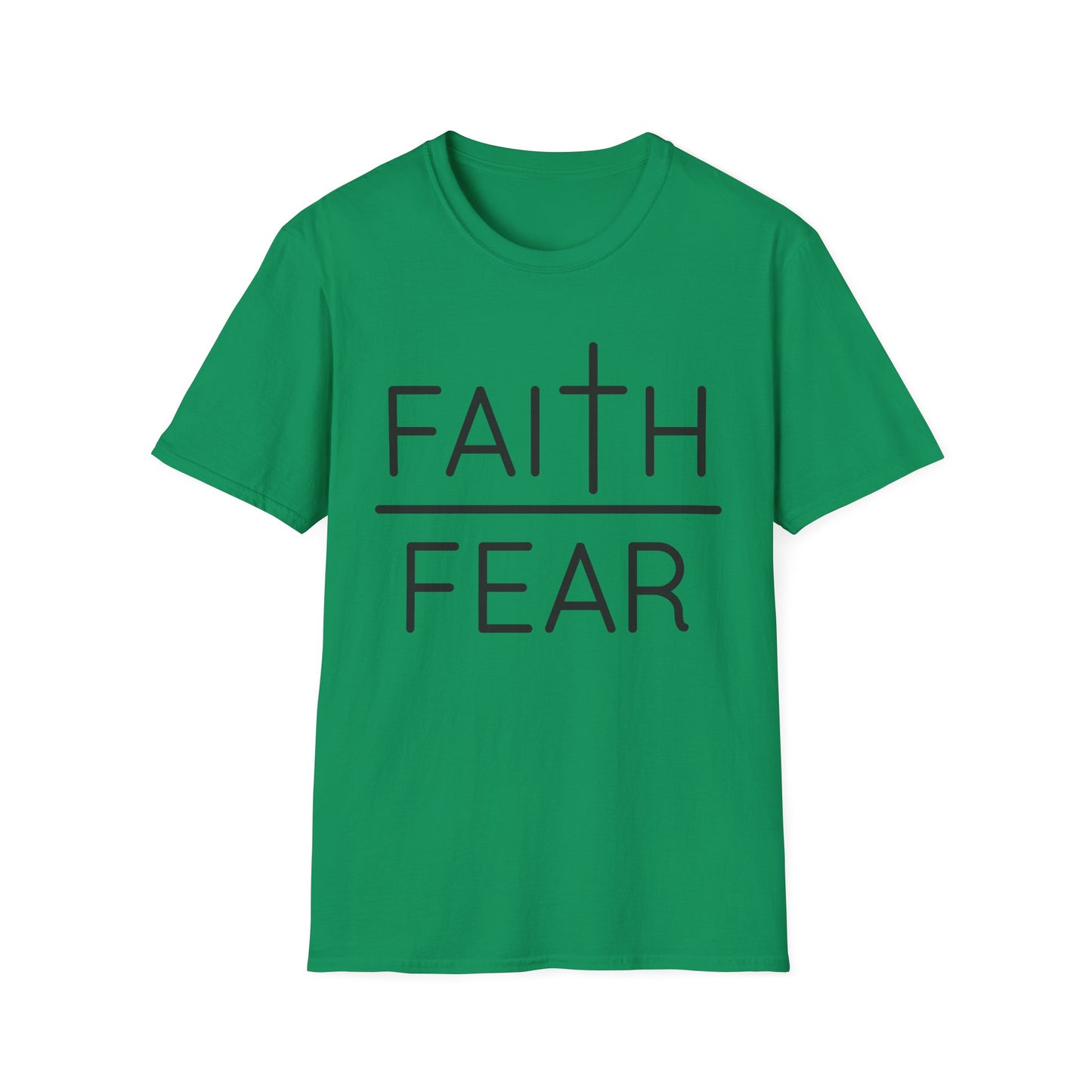 Inspirational Faith Over Fear T-Shirt | Unisex Softstyle Tee