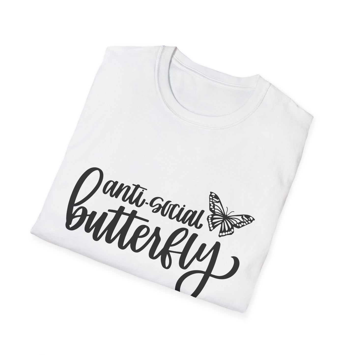 Anti-Social Butterfly Unisex Softstyle T-Shirt - Perfect for Introverts