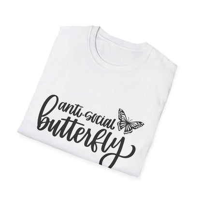 Anti-Social Butterfly Unisex Softstyle T-Shirt - Perfect for Introverts