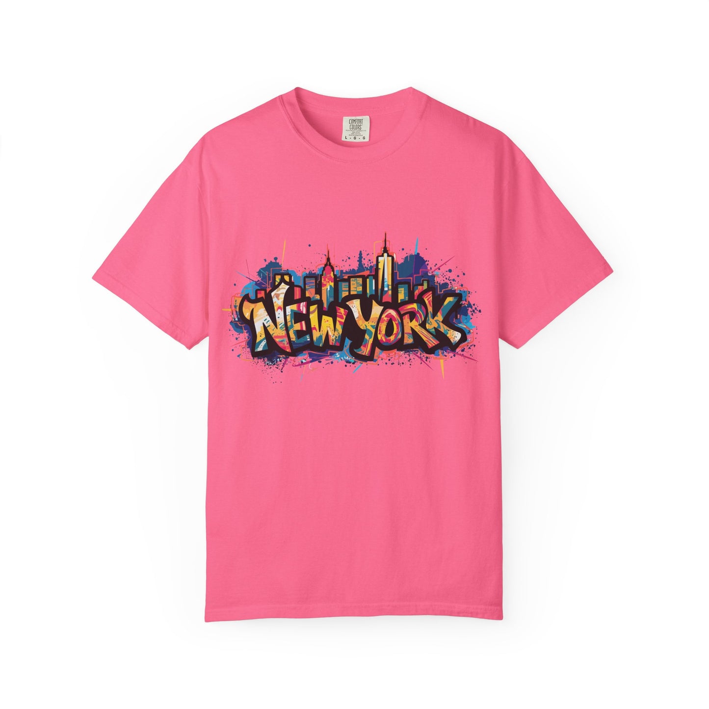 Colorful New York Graffiti T-Shirt, Streetwear Tee, City Vibe Shirt, Travel Souvenir Gift, Urban Fashion, Summer Outfit