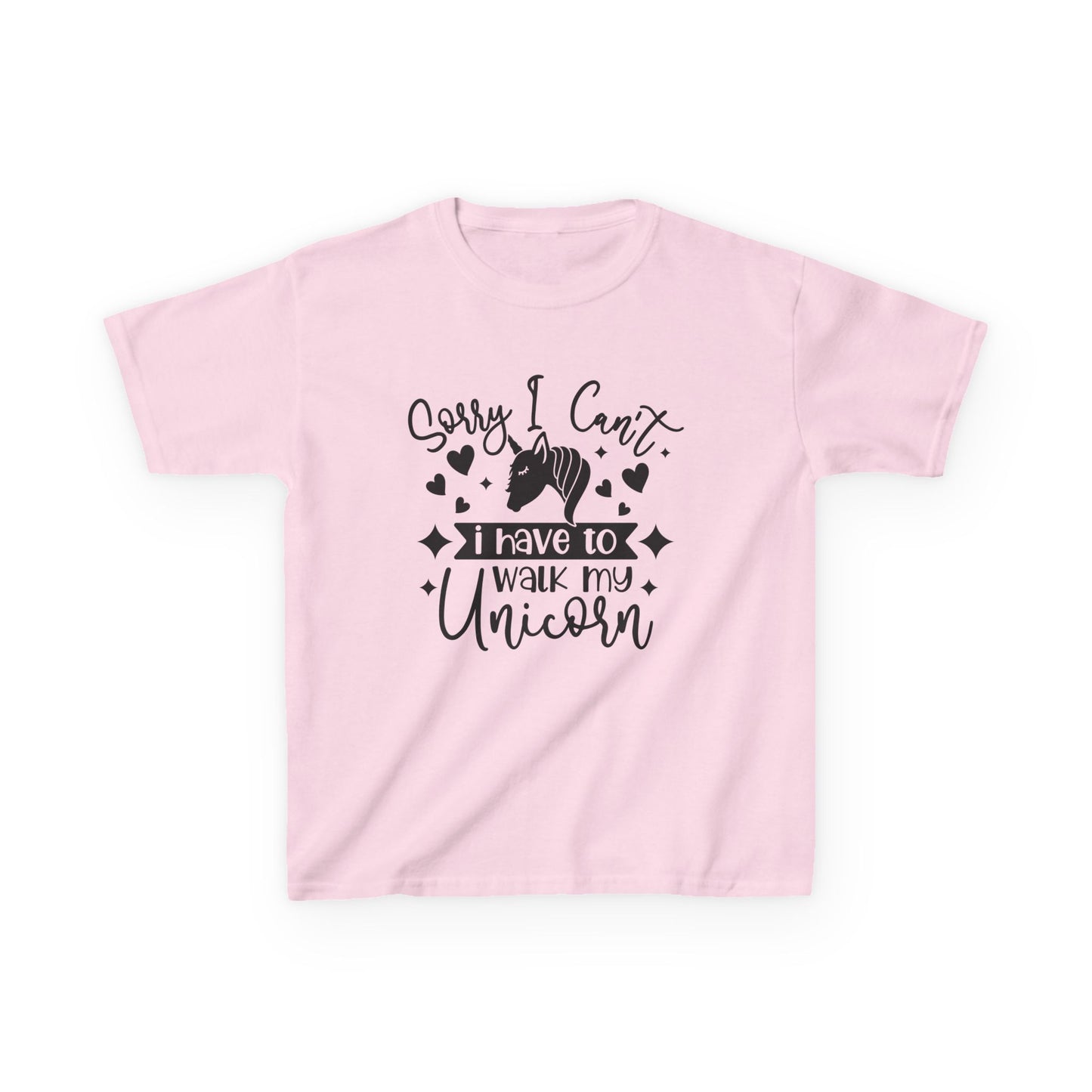 Funny Kids Unicorn Tee - "Sorry I Can't, I Have to Walk My Unicorn"