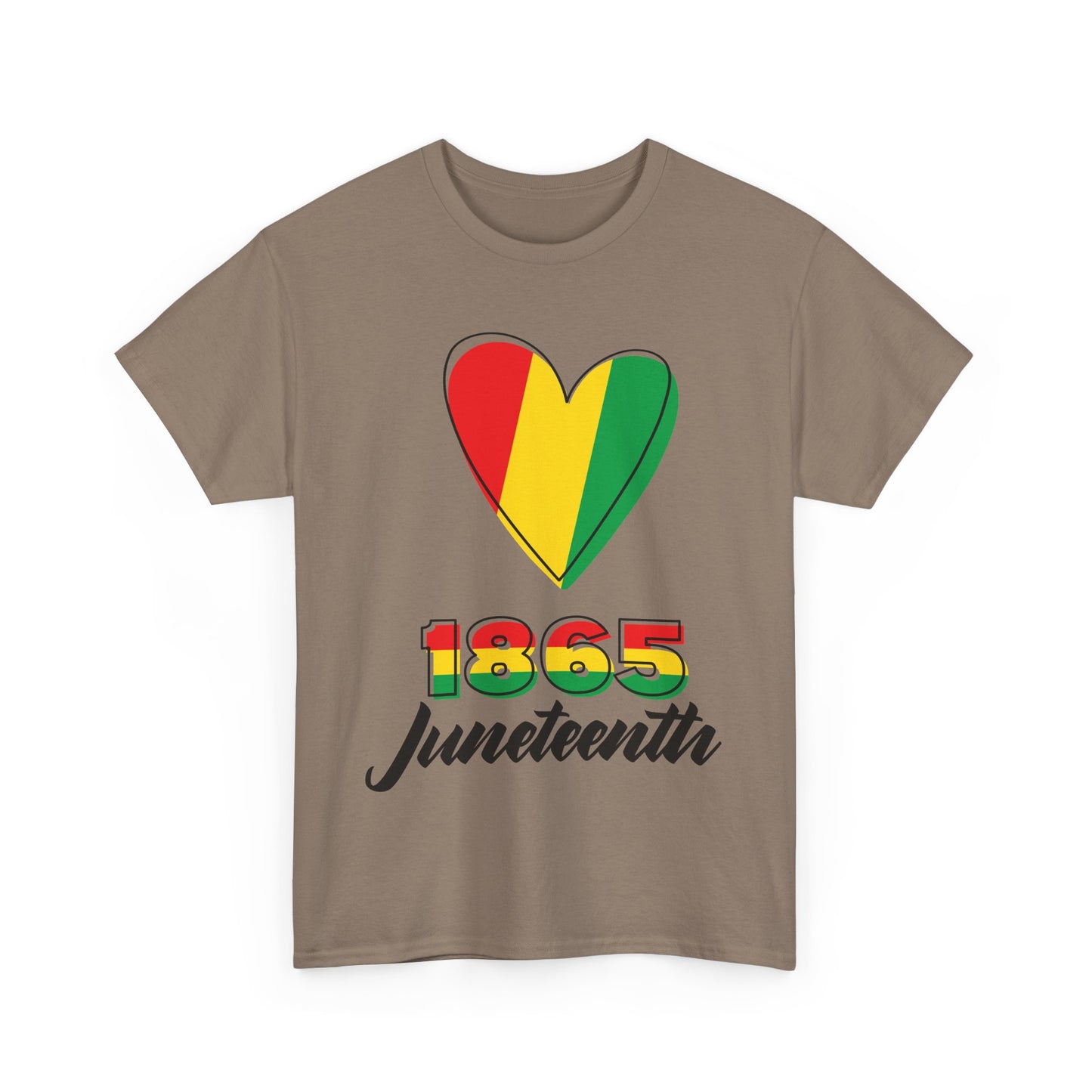 Juneteenth Heart Unisex Heavy Cotton Tee, Celebrate Freedom, Heritage Spirit Shirt, Black History Month Gift, Casual Tee for All
