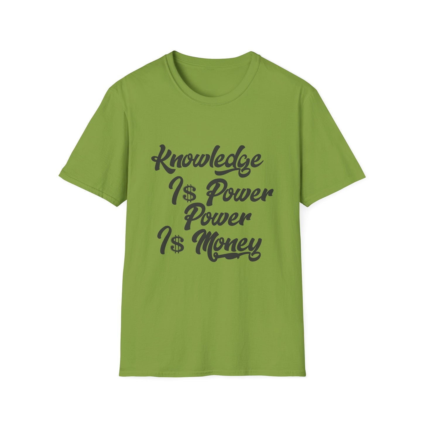 Knowledge Is Power Unisex Softstyle T-Shirt - Stylish Motivational Tee
