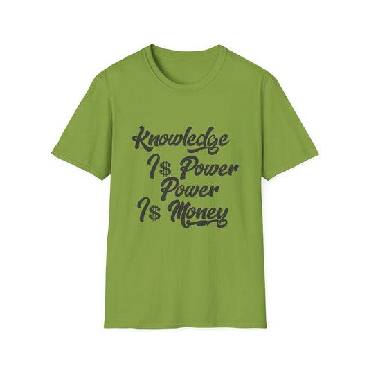Knowledge Is Power Unisex Softstyle T-Shirt - Stylish Motivational Tee