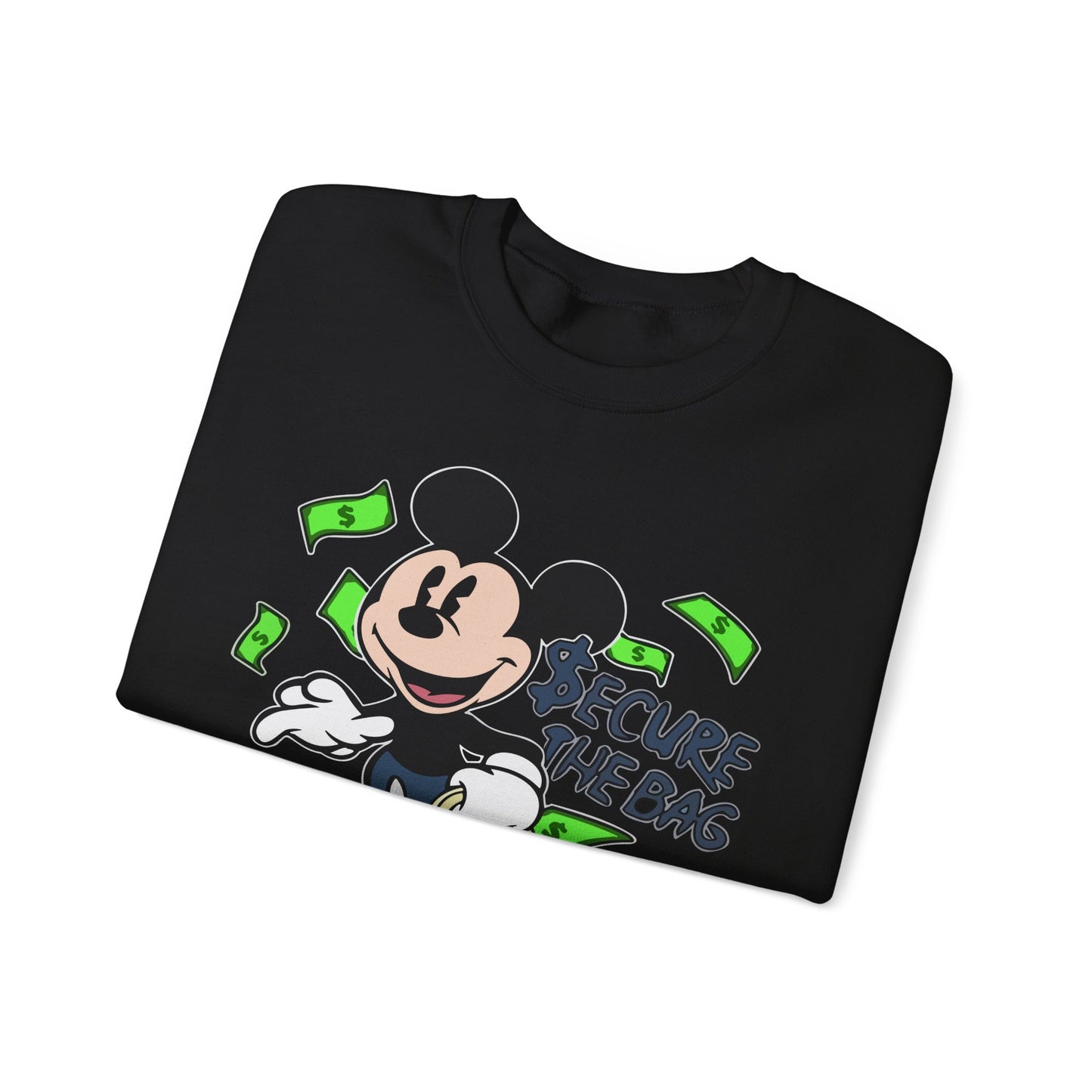 Mickey Mouse Secure the Bag Sweatshirt, Fun Crewneck, Trendy Unisex Apparel, Gift for Disney Lovers, Cozy Streetwear