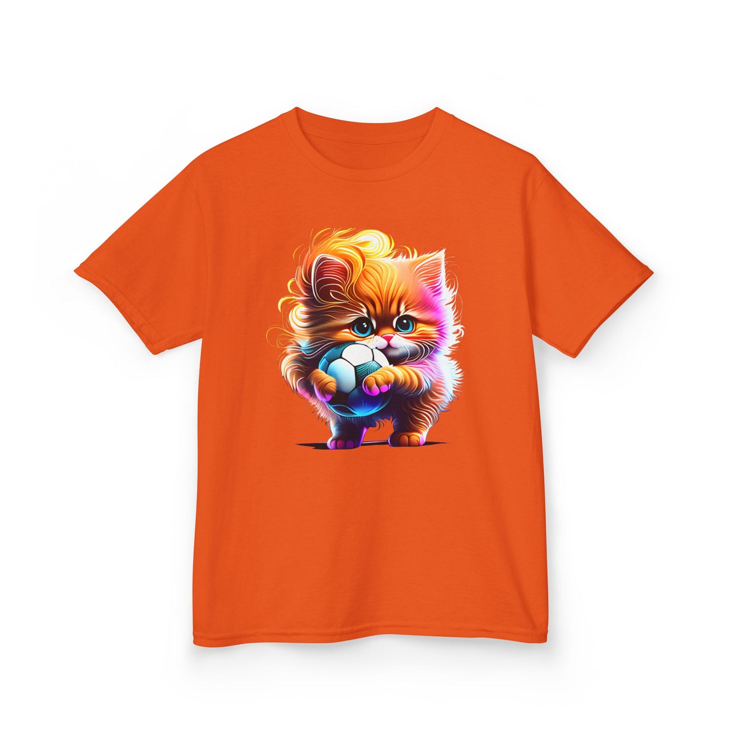 Colorful Kitten Kids Tee - Fun, Playful Cotton T-Shirt for Cat Lovers