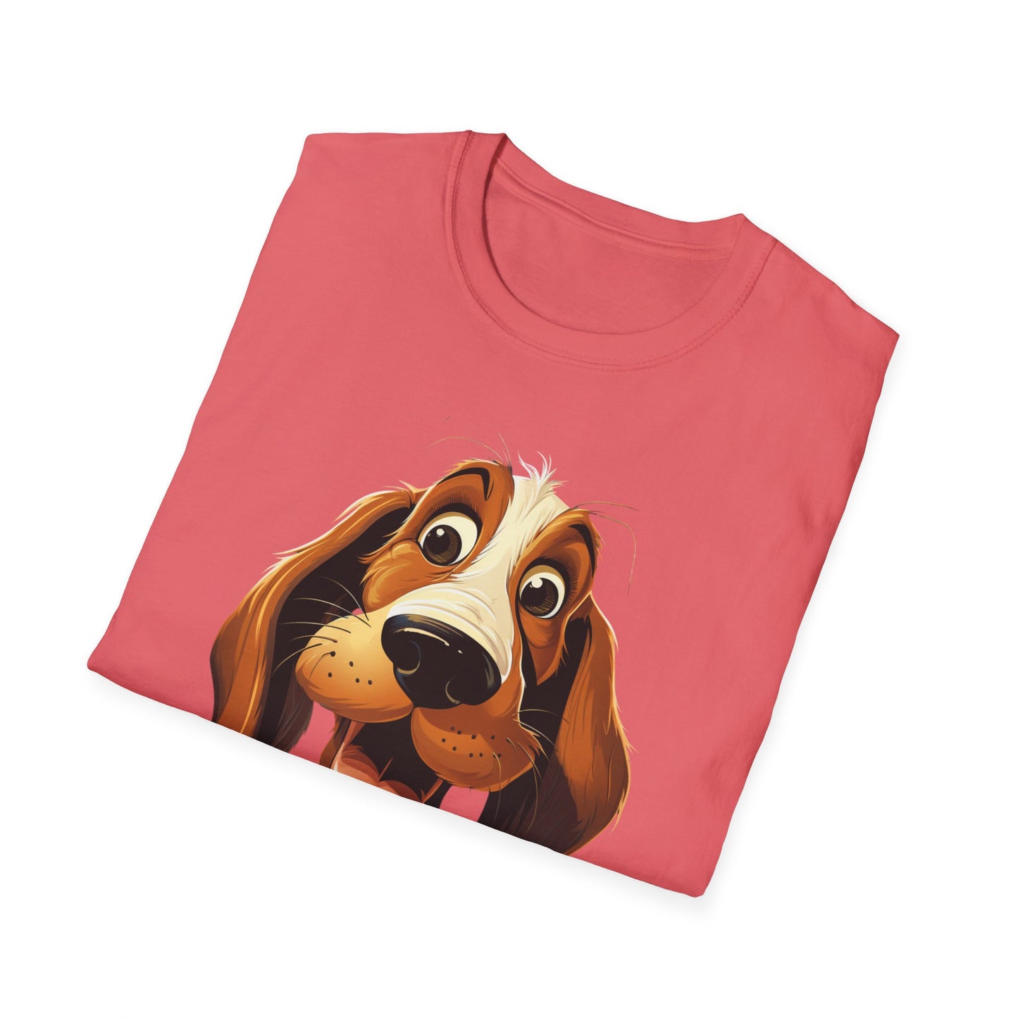 Playful Dog Graphic T-Shirt - Unisex Softstyle Tee for Dog Lovers