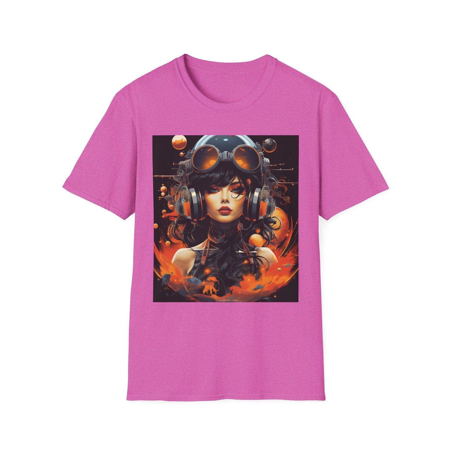 Bold Graphic Unisex T-Shirt - Retro Space Girl Design