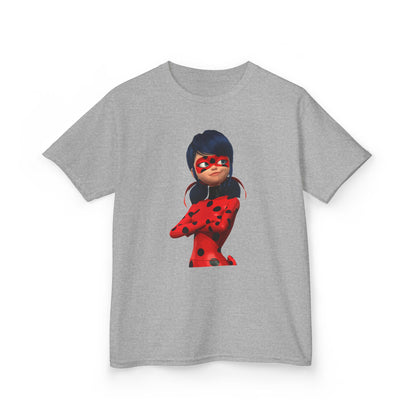 Cool Ladybug Superhero Kids Heavy Cotton Tee | Fun and Playful Design for Young Heroes