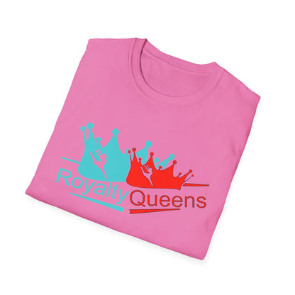 Royalty Queens Unisex T-Shirt, Softstyle Tee for Girls, Crown Graphic, Birthday Gift, Queen's Day Celebration, Casual Wear