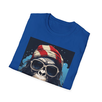Cool Gorilla Graphic Tee, Fun Casual Wear, Perfect for Gifts, Chill Vibes, Great for Parties, Everyday Style, Unique Fashion Statement