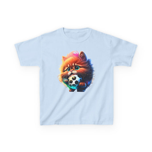 Cute kitty Soccer Kids Tee - Fun & Playful Cotton T-Shirt