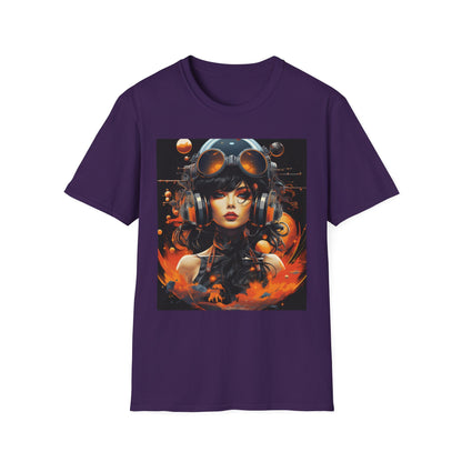 Bold Graphic Unisex T-Shirt - Retro Space Girl Design