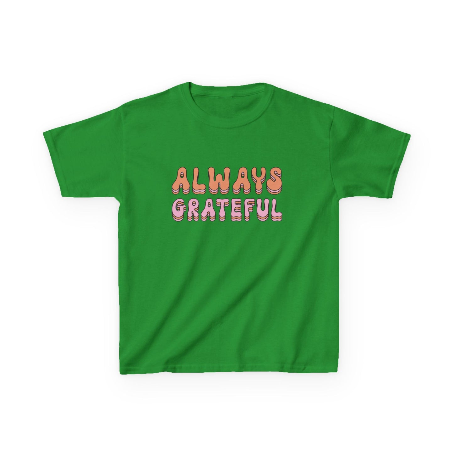 Kids Grateful Tee, Cute Kids Shirt, Positive Vibes T-Shirt, Gratitude Apparel, Gifts for Kids, Everyday Wear, Birthday Gift