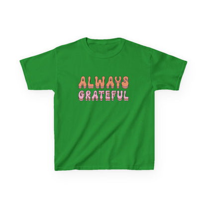 Kids Grateful Tee, Cute Kids Shirt, Positive Vibes T-Shirt, Gratitude Apparel, Gifts for Kids, Everyday Wear, Birthday Gift