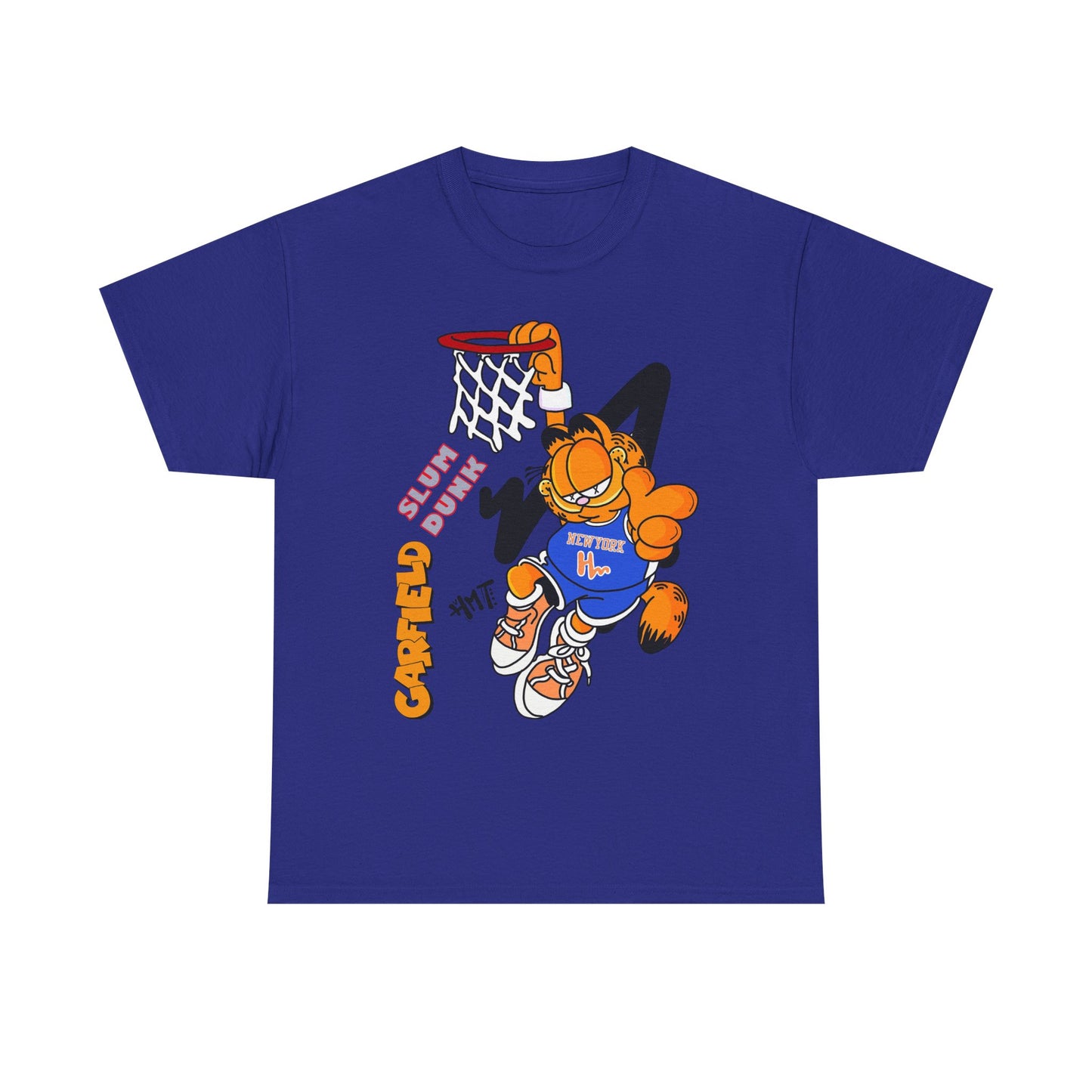 Garfield Basketball Unisex Heavy Cotton Tee - Fun Streetwear for Cat Lovers