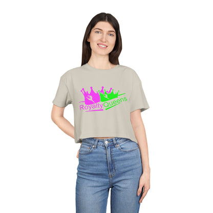 Royalty Queens Women's Crop Tee | Fun, Trendy Shirt for Celebrations, Gifts, Parties, Everyday Wear, Self-Expression