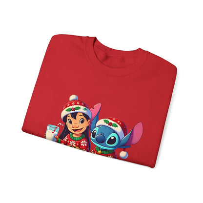 Holiday Character Sweatshirt — Cute Christmas Cookies & Milk Design