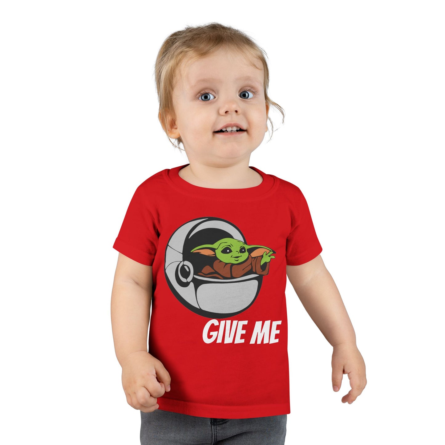 Cute Baby Yoda Toddler T-Shirt - 'Give Me' Design
