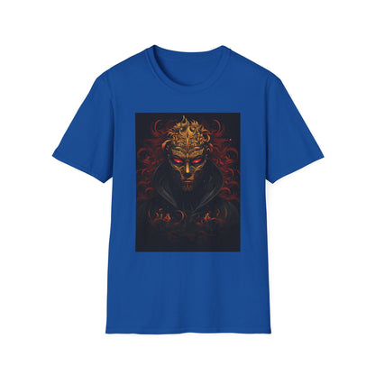 Bold Graphic Unisex Softstyle T-Shirt with Mask Design