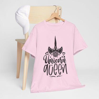 Unicorn Queen Unisex Heavy Cotton Tee - Fun and Playful Graphic T-Shirt for Unicorn Lovers