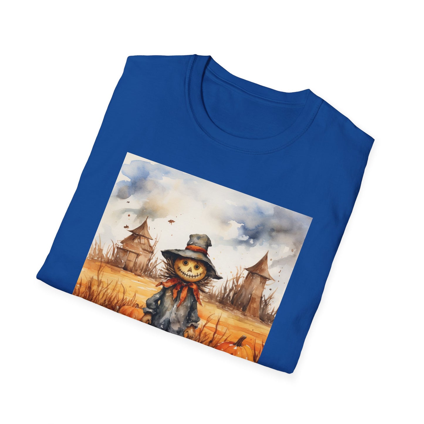 Autumn Scarecrow T-Shirt, Fall Halloween Tee, Pumpkin Patch Shirt, Unisex Graphic Top, Cozy Harvest Apparel