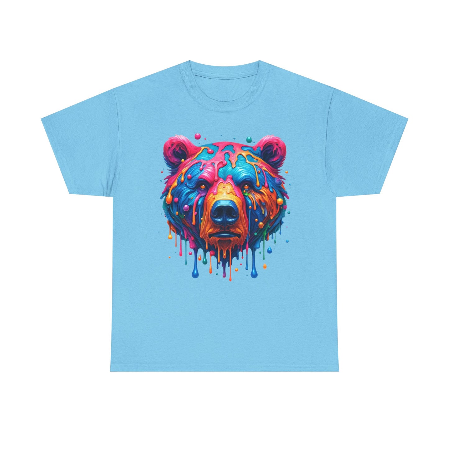 Colorful Bear Unisex Heavy Cotton Tee - Vibrant Art T-Shirt
