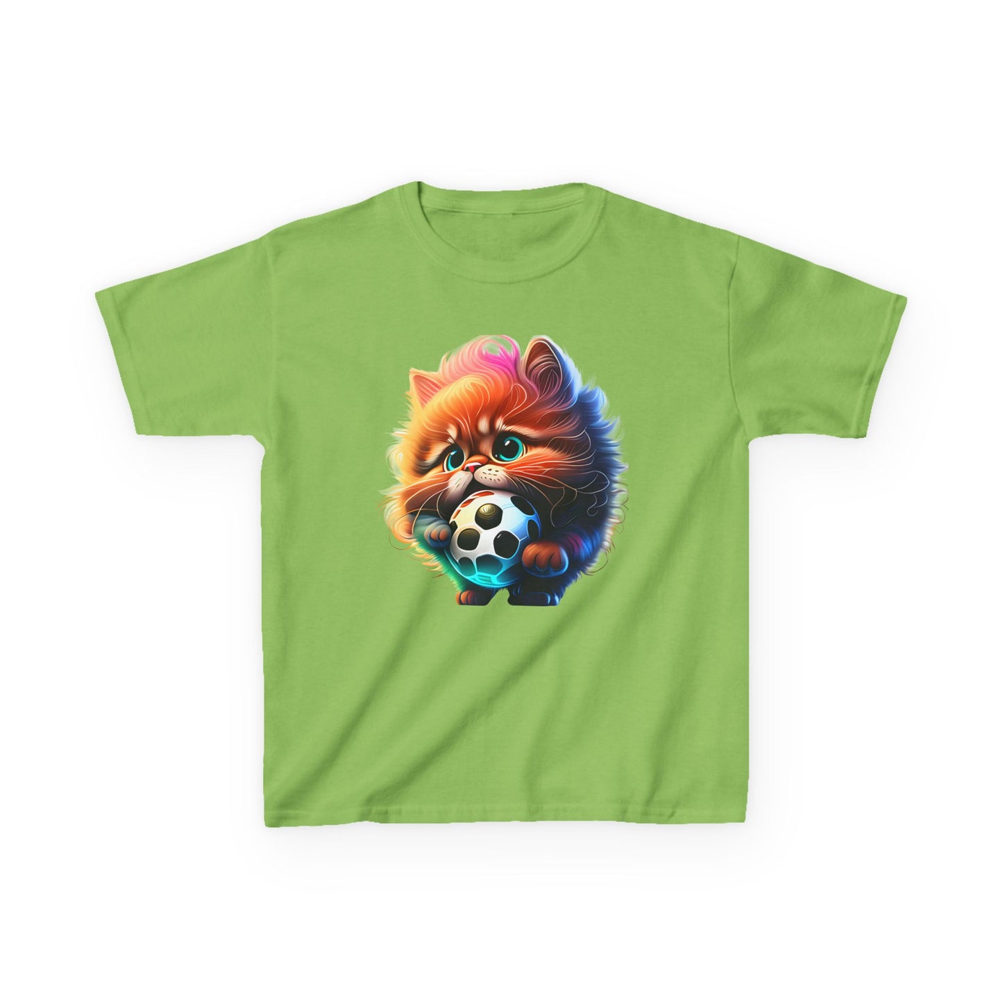 Cute kitty Soccer Kids Tee - Fun & Playful Cotton T-Shirt