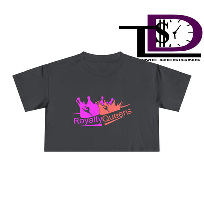 Royalty Queens Crop Tee - Stylish Women's Fashion for Birthdays, Festivals, Casual Wear, Gifts for Her, Trendy Outfit
