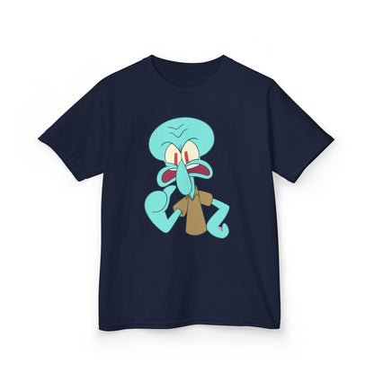 Squidward Kids T-Shirt, Fun Cartoon Tee, Gift for Kids, Summer Wear, Back to School, Birthday Gift, Playful Tee