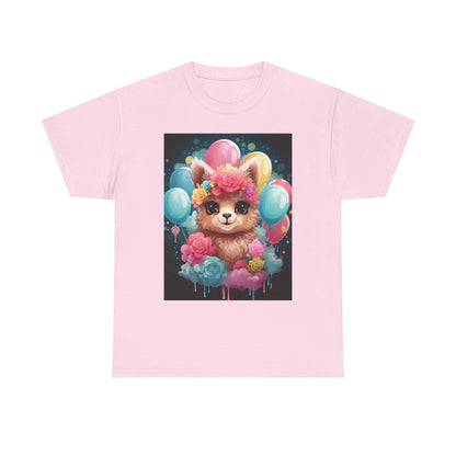 Cute Floral Dog Unisex Heavy Cotton Tee - Perfect for Dog Lovers!