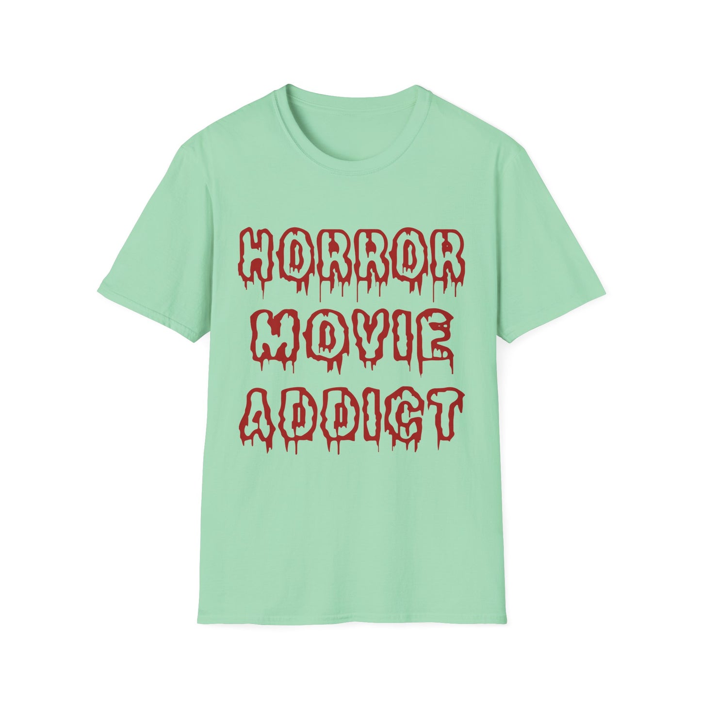 Unisex Horror Movie Addict T-Shirt – Perfect for Halloween, Movie Nights, Gifts for Cinephiles, Casual Wear, Comfortable Style