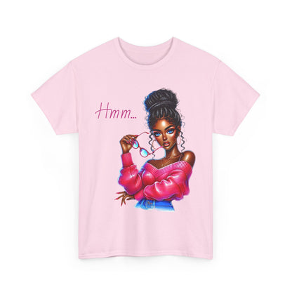 Expressive Aesthetic Tee – 'Hmm...' Design for Trendsetters