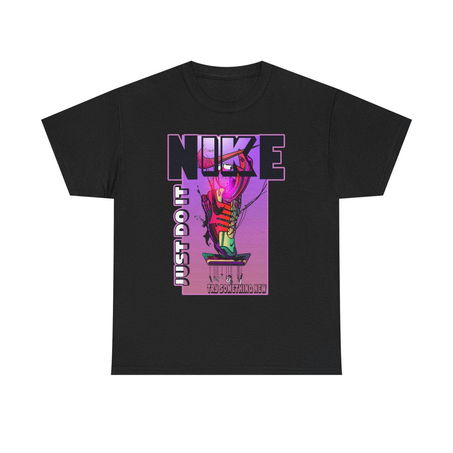 Vintage-Style Nike Unisex Heavy Cotton Tee - Just Do It Graphic Shirt