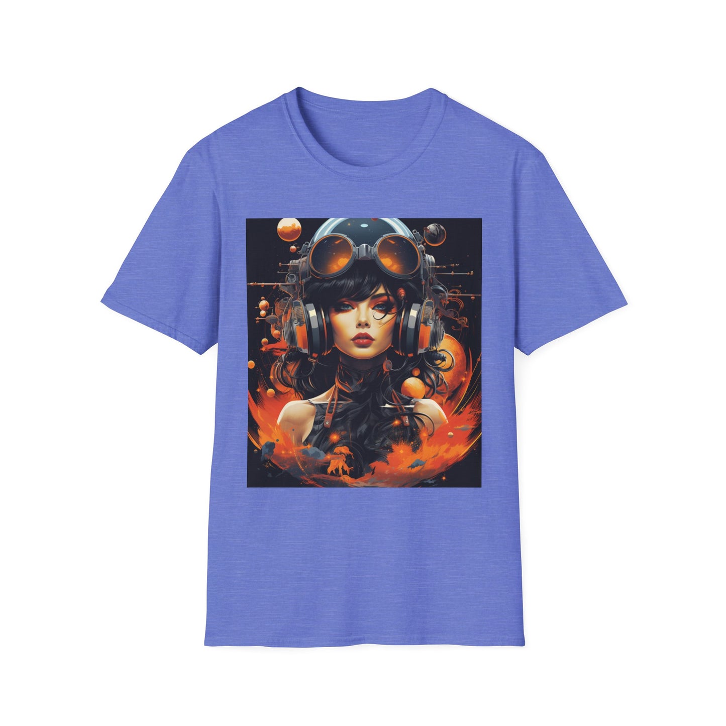 Bold Graphic Unisex T-Shirt - Retro Space Girl Design