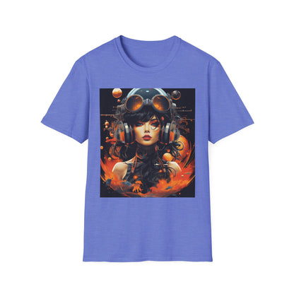 Bold Graphic Unisex T-Shirt - Retro Space Girl Design