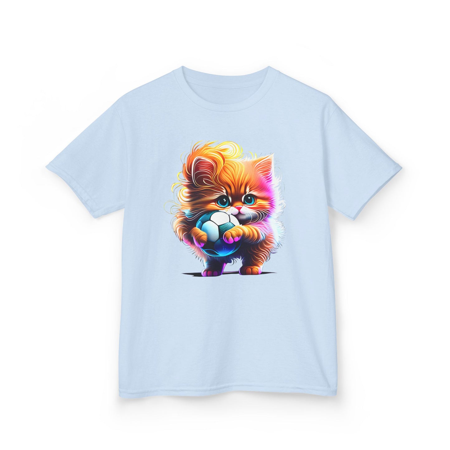 Colorful Kitten Kids Tee - Fun, Playful Cotton T-Shirt for Cat Lovers