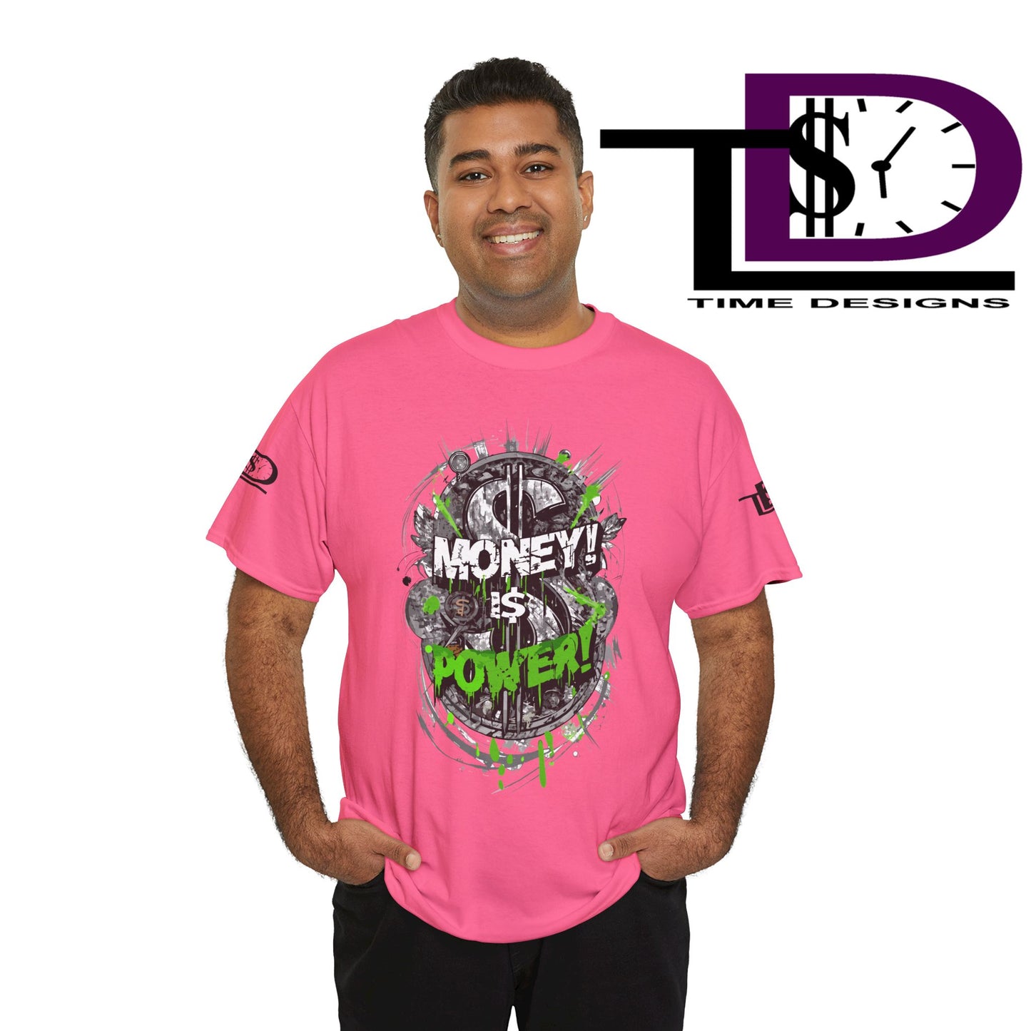 Money Power Unisex Heavy Cotton Tee | Statement Shirt, Motivational Apparel, Gift for Him, Streetwear, Casual T-Shirt