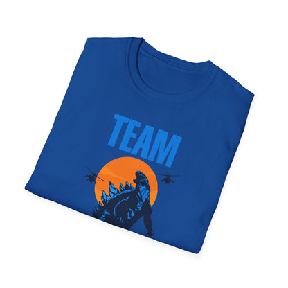 Team Godzilla Unisex Softstyle T-Shirt – Comfortable Graphic Tee for Movie Fans
