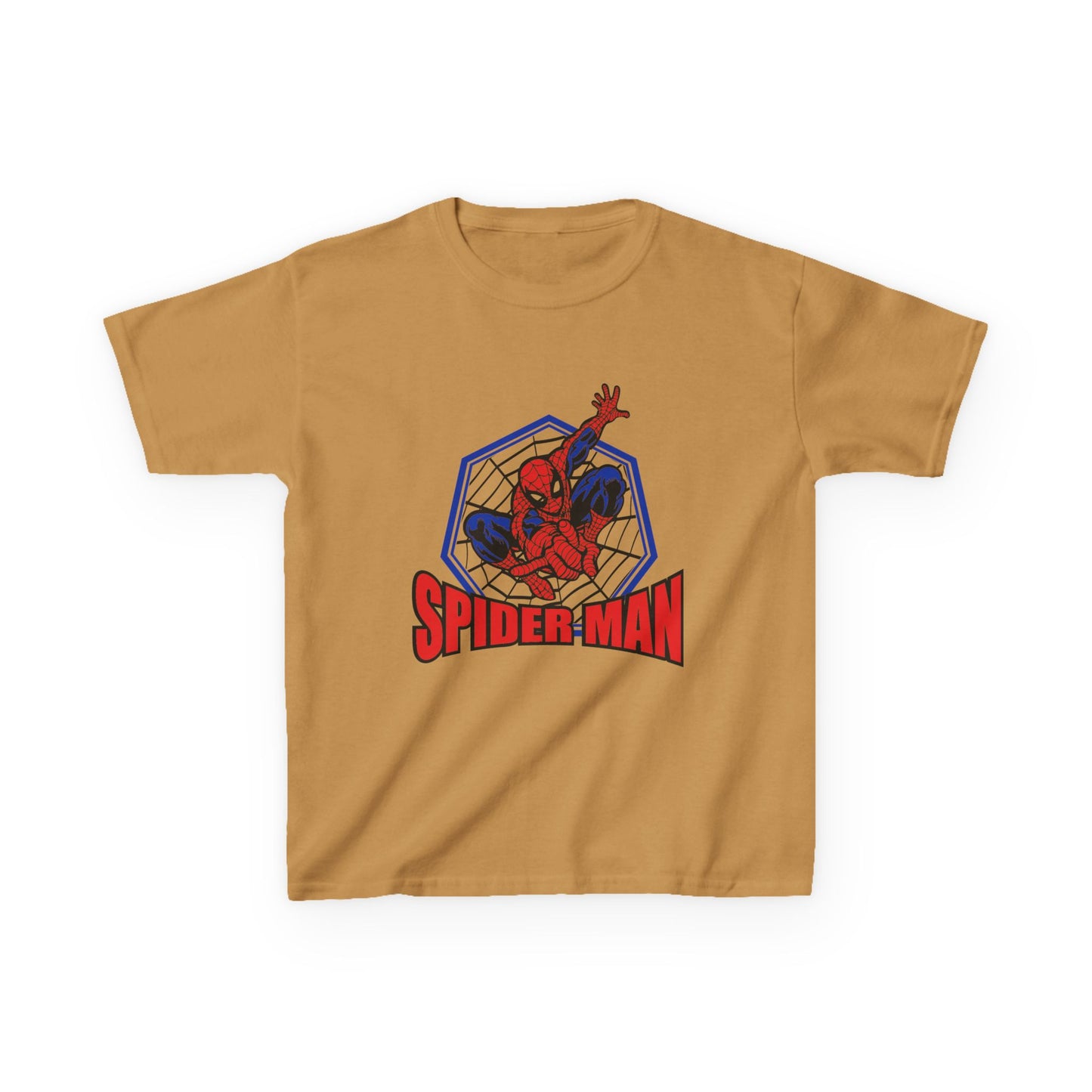 Kids Spider-Man Heavy Cotton Tee, Superhero Shirt, Marvel Tee for Boys, Birthday Gift, Comic-themed Apparel, Playwear