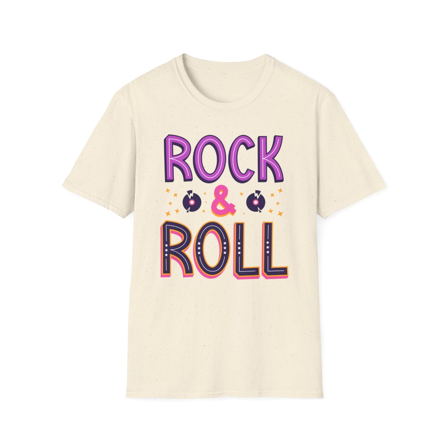 Rock & Roll Unisex Softstyle T-Shirt - Music Lovers Gift, Concert Apparel, Casual Wear, Festival Fashion, Fun Graphic Tee