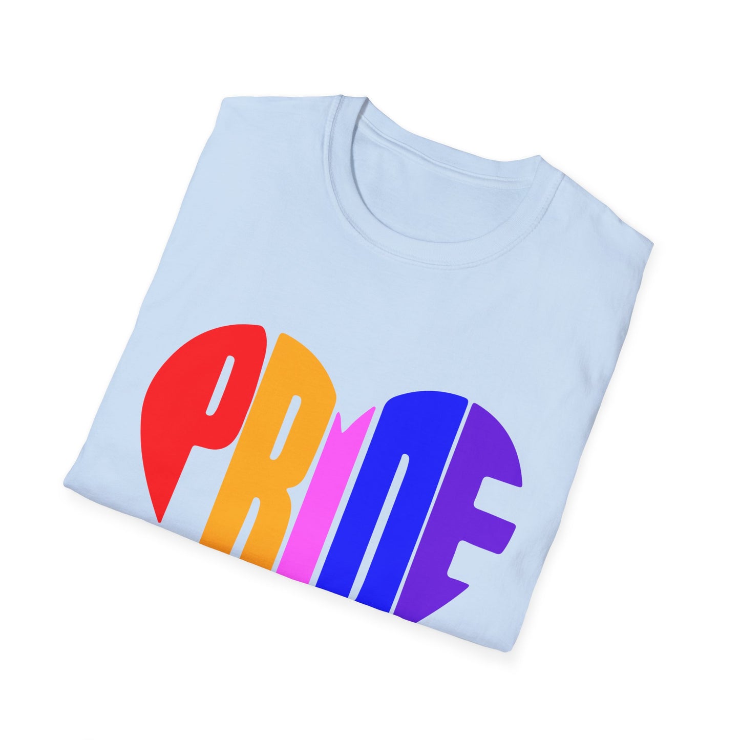Pride Heart T-Shirt, LGBTQ Apparel, Unisex T-Shirt, Softstyle Tee, Gay Pride Shirt, Celebration Wear, Rainbow Love Tee