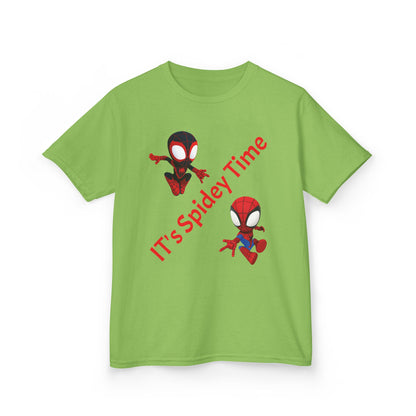 Kids Spidey Time Tee - Fun Cotton Shirt for Superhero Lovers, Birthday Gift, Marvel Fans, Casual Wear, Kids' Party