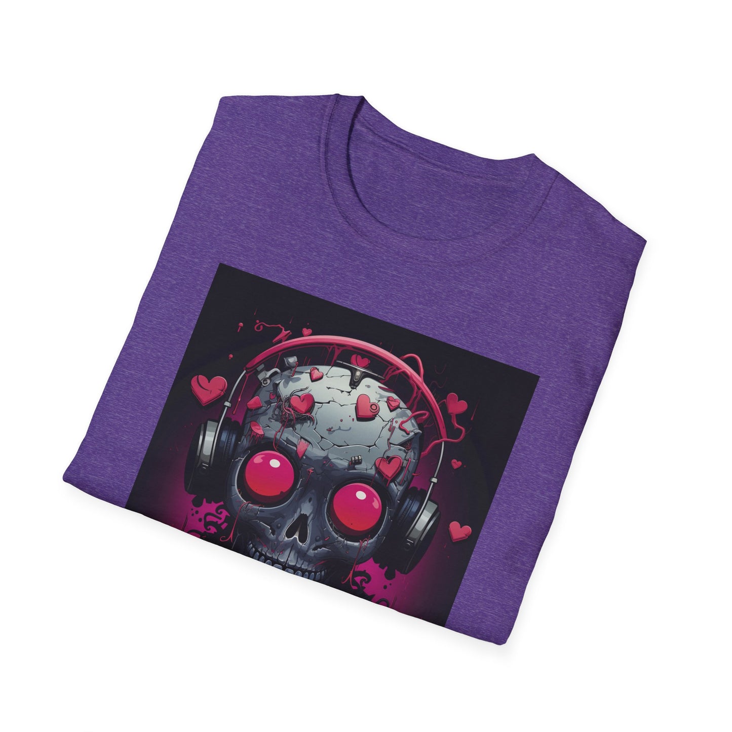 Edgy Skull Graphic T-Shirt with Headphones