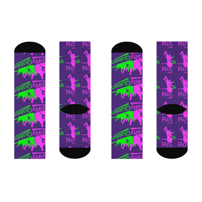 Royalty Queens Cushioned Crew Socks, Funky Patterned Socks, Comfortable Casual Socks, Gifts for Her, Birthday Accessories, Fun Apparel